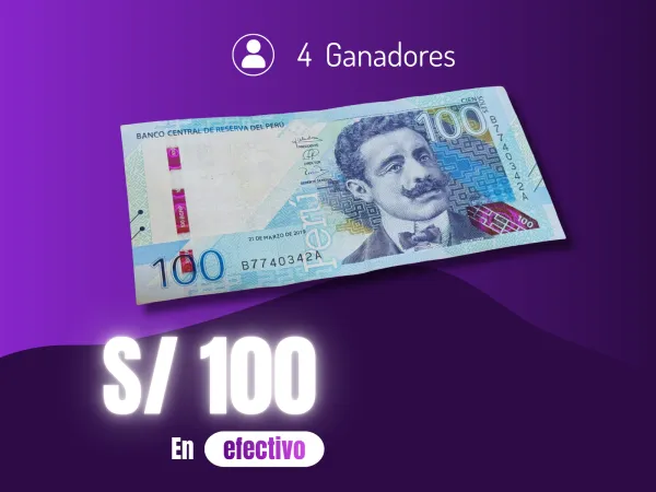 4 ganadores de s/ 100 soles